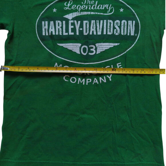 Harley Davidson T Shirt Men's Small Six Bends Fort Myers Florida‎ Green - Picture 8 of 9